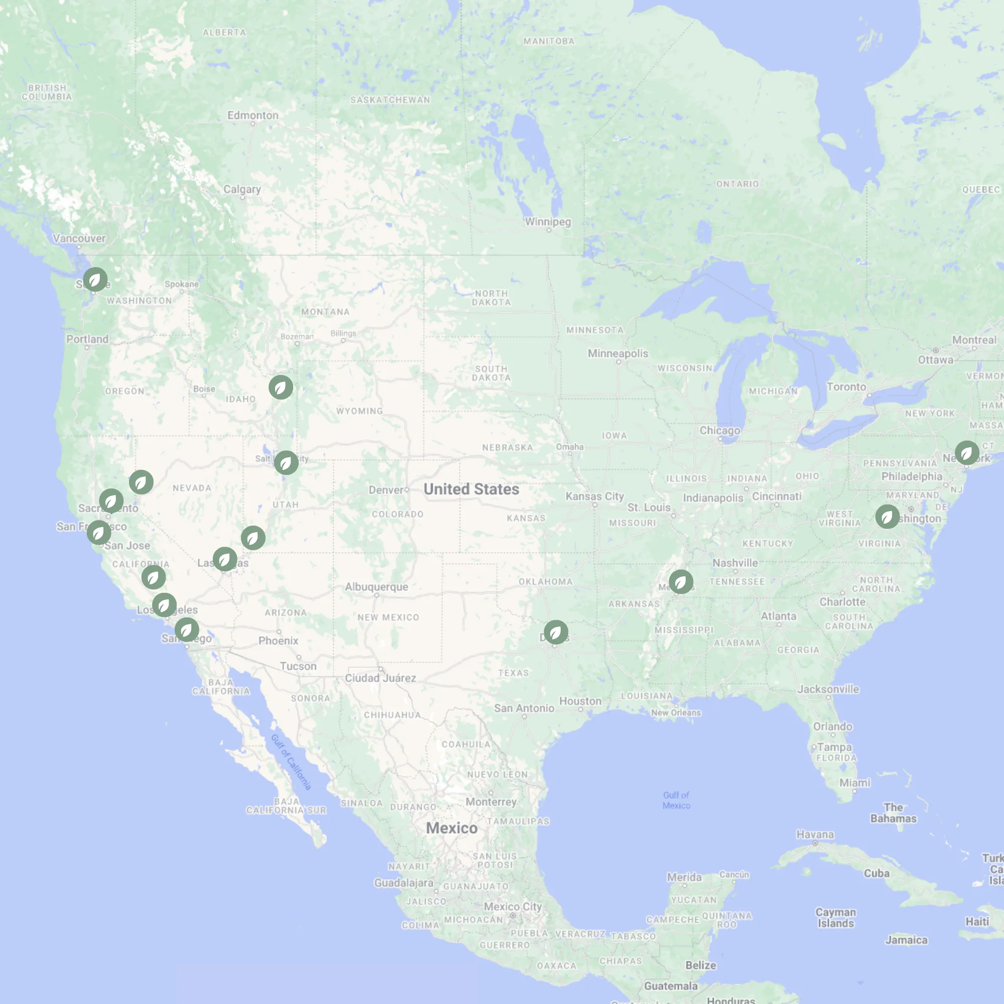 Ivy locations map